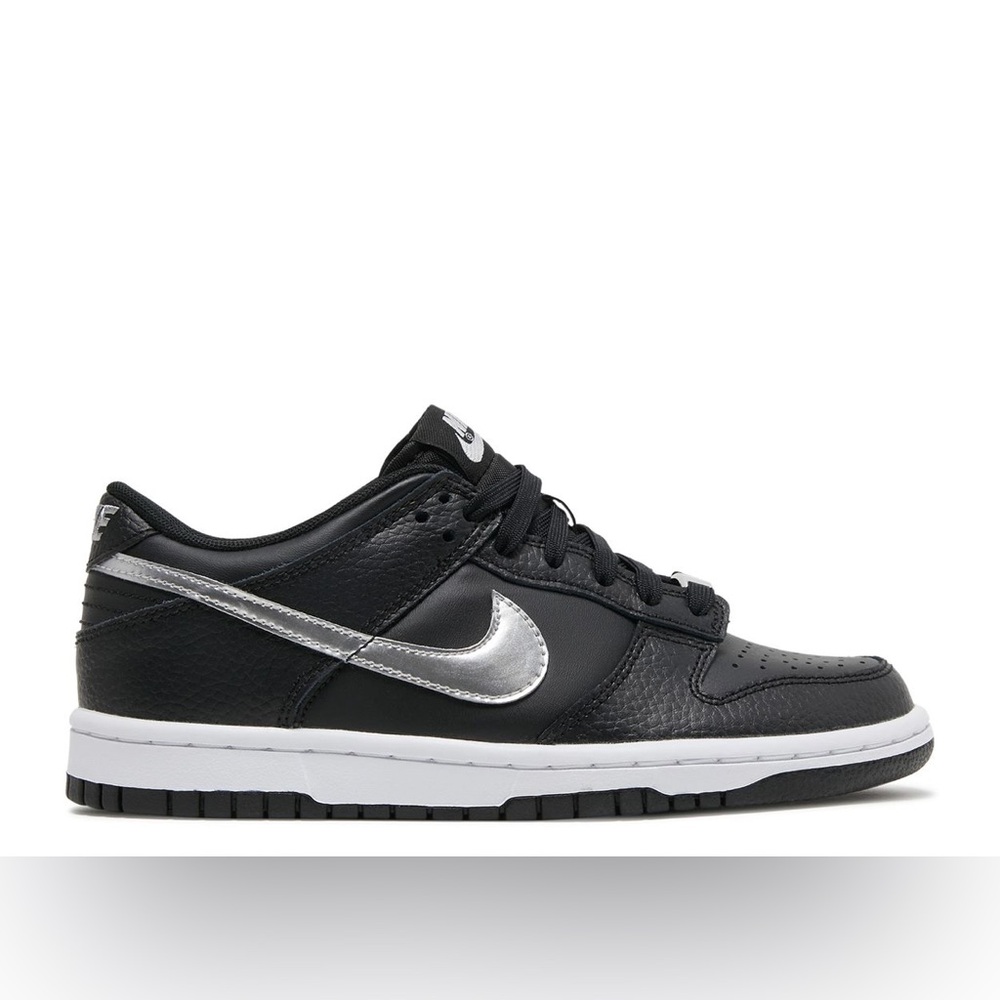 Nike Dunk Low Black and Silver EMB GS Spurs